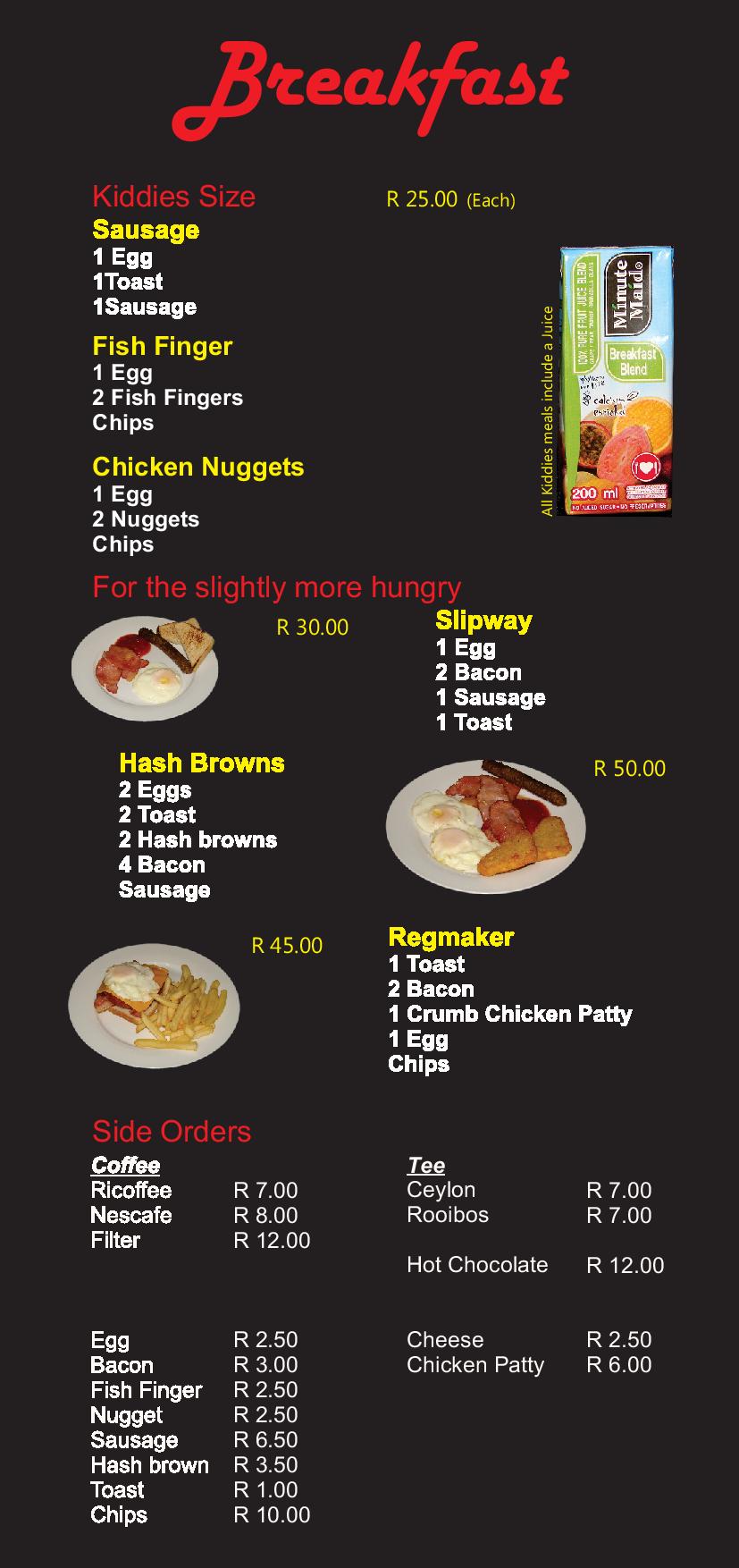 Breakfast Menu